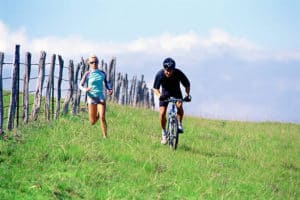 cycling and running