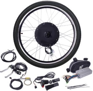 JAXPETY 48V 1000W Electric Bicycle Cycle E Bike 26 Front Rear Wheel Ebike Hub Motor Conversion Kit Hub Motor Wheel