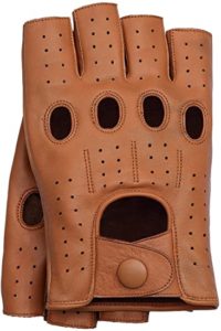 Riparo Motorsports Men's Fingerless Leather Gloves